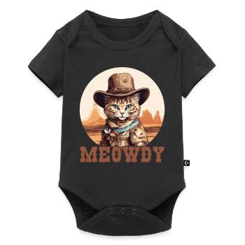 Meowdy Cat Miow chapeau de Cowboy Country Music Texas - Body à manches courtes Premium Bébé - noir - Devant