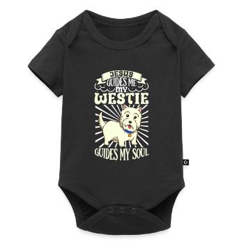 Jésus et mon West Highland Terrier - Body à manches courtes Premium Bébé - noir - Devant