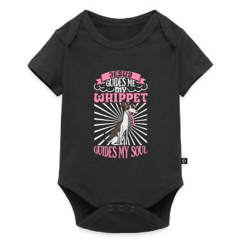 Jesus and My Whippet - Baby Premium short-sleeve bodysuit - black - Front