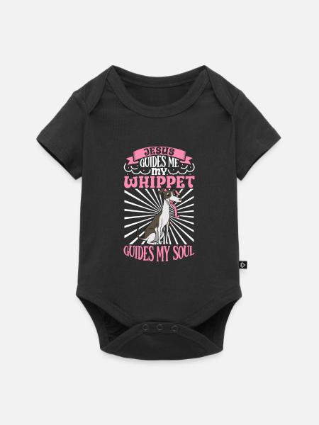 Jesus und mein Whippet - Baby Premium Kurzarmbody - Schwarz