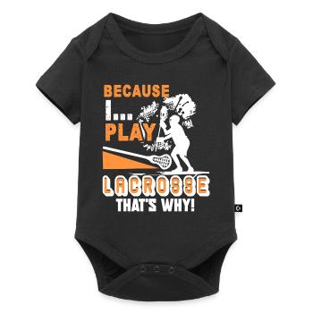 Lacrosse I Play Lacrosse - Baby Premium short-sleeve bodysuit - black - Front
