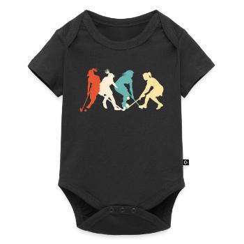 Field Hockey Retro Vintage - Baby Premium short-sleeve bodysuit - black - Front