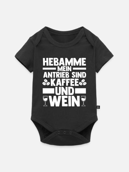 Geburtshelferin Hebamme - Baby Premium Kurzarmbody - Schwarz