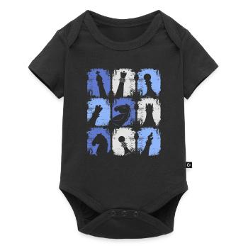 Pièces d’échecs rétro - Body à manches courtes Premium Bébé - noir - Devant