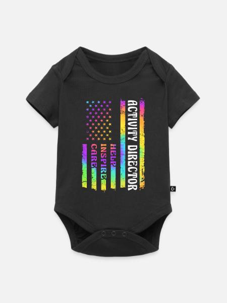 Flag Activity Director Help - Baby Premium Kurzarmbody - Schwarz