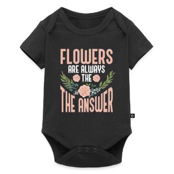 Cadeau de fleuriste, Designer Floral disant, fleuriste - Body à manches courtes Premium Bébé - noir - Devant