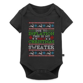 Due to Inflation - Ugly Christmas Sweater - Baby Premium short-sleeve bodysuit - black - Front