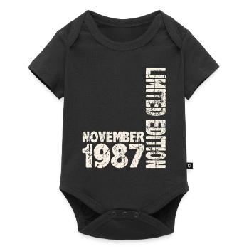 Novembre 1987 Edition Limitée 36 Ans Homme Femme - Body à manches courtes Premium Bébé - noir - Devant