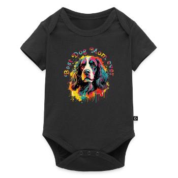 Dog Mom Dog Breed English Springer Spaniel - Baby Premium short-sleeve bodysuit - black - Front
