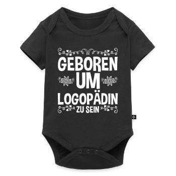 Logopädie Logopädin - Baby Premium Kurzarmbody - Schwarz - Vorne
