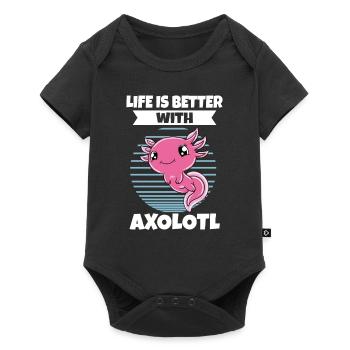 Funny Axolotl Cute Axolotl - Baby Premium short-sleeve bodysuit - black - Front