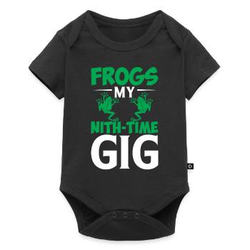 Frogs My Nith-Time Gig - Baby Premium short-sleeve bodysuit - black - Front