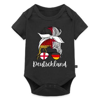 Deutschland Half English Half German Girl - Baby Premium short-sleeve bodysuit - black - Front