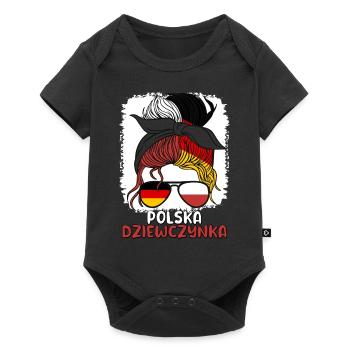 Polska dziewczyna Moitié Allemand Polonais Fille Pologne - Body à manches courtes Premium Bébé - noir - Devant