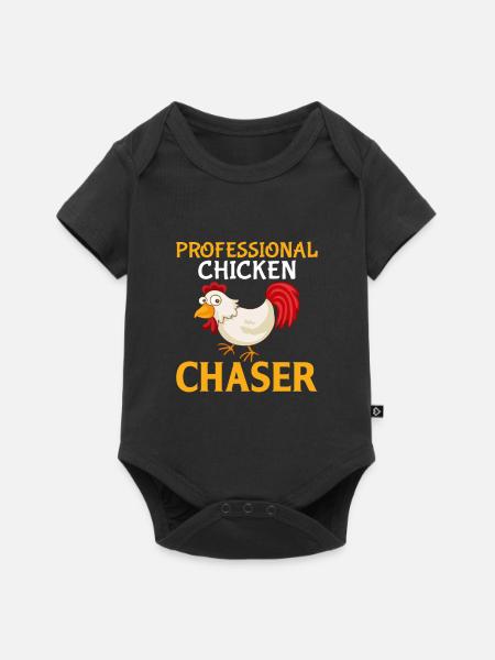 Professioneller Hühnerjäger - Baby Premium Kurzarmbody - Schwarz