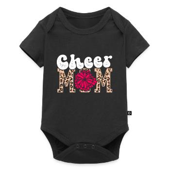 Cheer Mom Cheerleadering Cheerleader Mutter - Baby Premium Kurzarmbody - Schwarz - Vorne