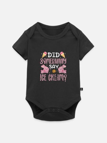 Eiscreme - Baby Premium Kurzarmbody - Schwarz