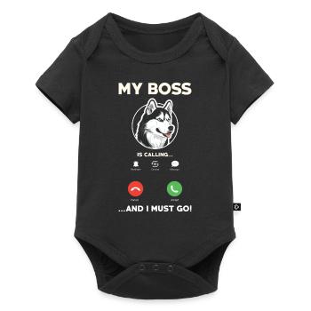 Siberian Husky - Baby Premium short-sleeve bodysuit - black - Front