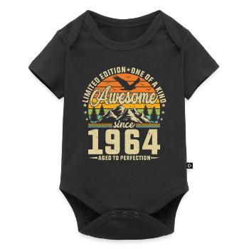 1964: Vintage Birthday Legends - Baby Premium short-sleeve bodysuit - black - Front