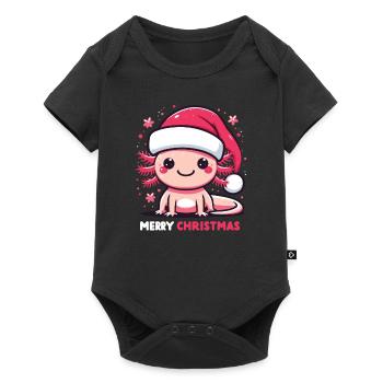 Axolotl Noël Axolotls mignons Joyeux Noël - Body à manches courtes Premium Bébé - noir - Devant
