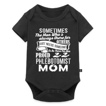 Phlebotomist Proud Phlebotomist Mom - Baby Premium short-sleeve bodysuit - black - Front