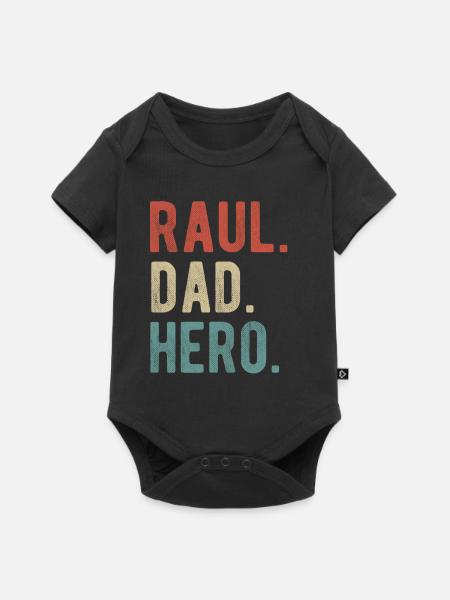 Raul Papa Held - Baby Premium Kurzarmbody - Schwarz