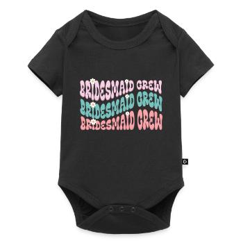 Demoiselle d’honneur fille groovy bachelorette - Body à manches courtes Premium Bébé - noir - Devant
