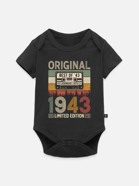 1943 Klassiker - Baby Premium Kurzarmbody - Schwarz