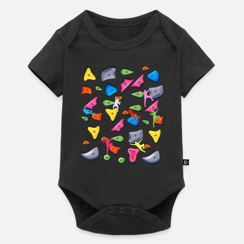 Bouldern Klettern Boulderer Boulder - Baby Premium Kurzarmbody - Schwarz