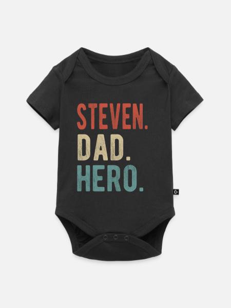 Steven Dad Held - Baby Premium Kurzarmbody - Schwarz