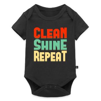 Clean Shine Repeat Detailer Auto Liebhaber Tuner - Baby Premium Kurzarmbody - Schwarz - Vorne