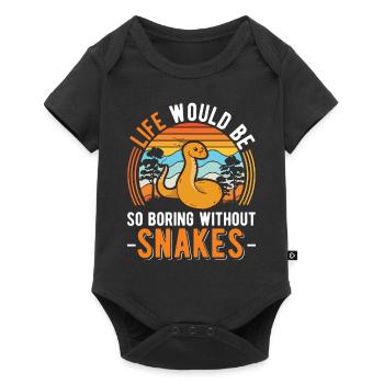 Propriétaire de serpent Snake Lover - Body à manches courtes Premium Bébé - noir - Devant