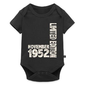 November 1952 Limited Edition 71 Years Man Woman - Baby Premium short-sleeve bodysuit - black - Front