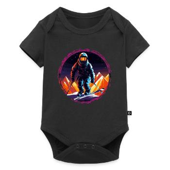 Snowboard ou ski puis après-ski - Body à manches courtes Premium Bébé - noir - Devant