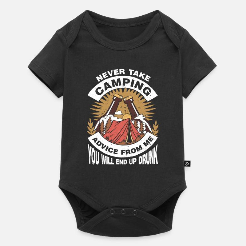 Camping Gift Campfire Nature Camper - Baby Premium short-sleeve bodysuit - black
