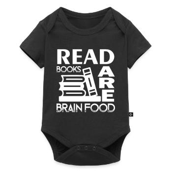 Reading Read Books Are Brain Food - Baby Premium short-sleeve bodysuit - black - Front