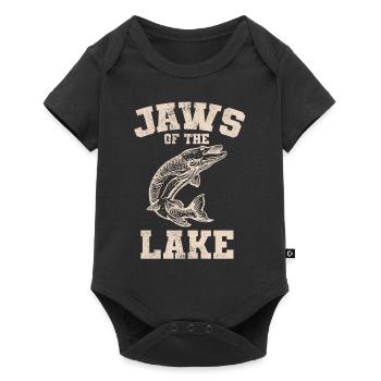 Pêche, pêcheur, pêcheur et pêche au brochet - Body à manches courtes Premium Bébé - noir - Devant