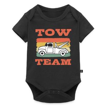 Abschleppfahrzeug Schlepplastwagenfahrer - Baby Premium Kurzarmbody - Schwarz - Vorne