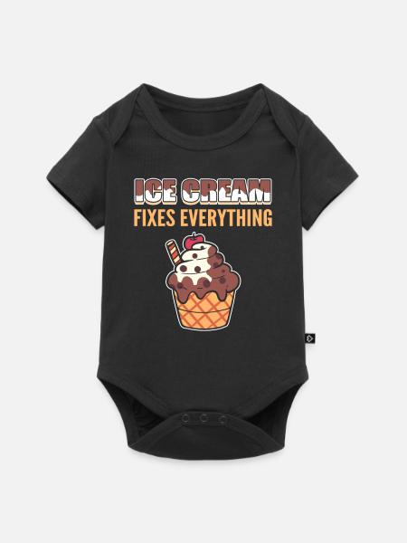 Eisliebhaber - Baby Premium Kurzarmbody - Schwarz