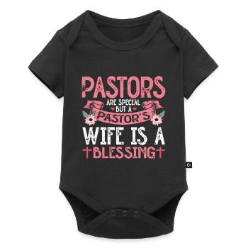 Pasteur Femme Jésus Appréciation de l’Église Chrétienne - Body à manches courtes Premium Bébé - noir - Devant