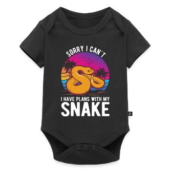 Propriétaires de serpents Amoureux des serpents - Body à manches courtes Premium Bébé - noir - Devant