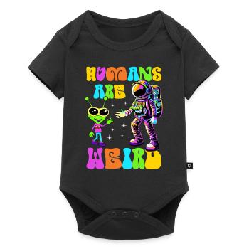 Alien, OVNI, UAP, Espace, Objet volant de l’espace - Body à manches courtes Premium Bébé - noir - Devant