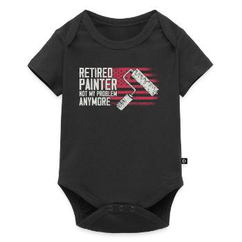 Peintre en bâtiment Décorateur Retraite - Body à manches courtes Premium Bébé - noir - Devant