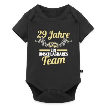 Ehe Samthochzeit 29 Jahre Verheiratet Hochzeitstag - Baby Premium Kurzarmbody - Schwarz - Vorne
