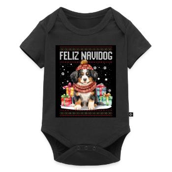 Bernese Dog Feliz Navidog - Feliz Navidad Christma - Baby Premium short-sleeve bodysuit - black - Front