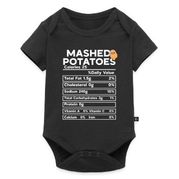 Purée de pommes de terre pour la nutrition familiale de Thanksgiving - Body à manches courtes Premium Bébé - noir - Devant