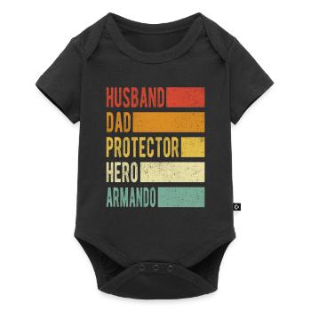 Armando nom papa cadeau - Body à manches courtes Premium Bébé - noir - Devant
