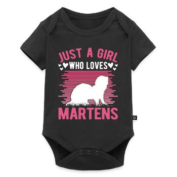 Marten Girl Mink Badger Pine Marten - Baby Premium short-sleeve bodysuit - black - Front