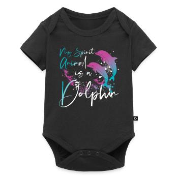Dolphin My Spirit Animal Is A - Baby Premium short-sleeve bodysuit - black - Front