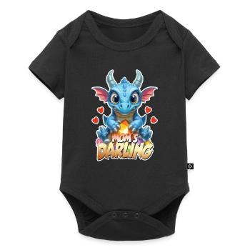 Mommy's Favorite Little Dragon Gift - Baby Premium short-sleeve bodysuit - black - Front